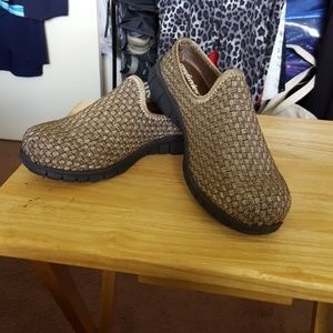 Comfortable Gold Bronze Slip On Shoes
